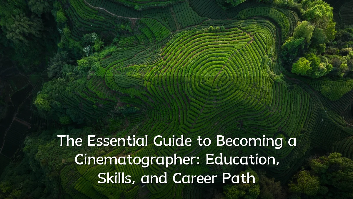 The Essential Guide to Becoming a Cinematographer: Education, Skills, and Career Path