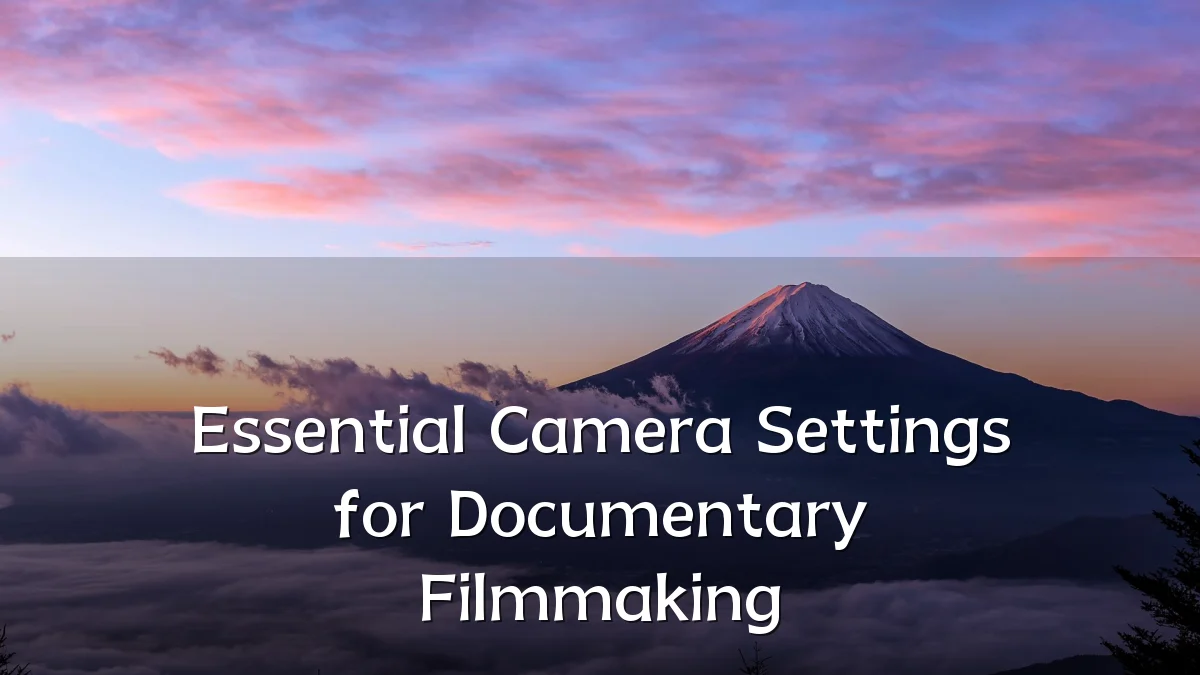 Essential Camera Settings for Documentary Filmmaking